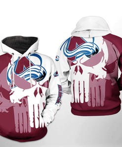 Colorado Avalanche Team Skull 3D Hoodie - Perfect For Fans