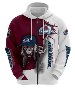 Colorado Avalanche Ultra Death 3D Graphic Hoodie - Halloween Gifts For Men With 3D Print Hoodies 