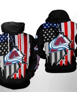 Colorado Avalanche Us Flag Team 3D Hoodie - Show Your Patriotic Spirit
