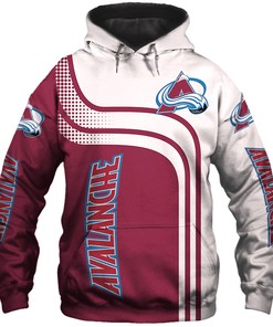 Colorado Avalanche Zip Hoodie Pullover - Gifts For Fans With 3D Hoodies For Men