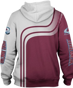 Colorado Avalanche Zip Hoodie Pullover - Gifts For Fans With 3D Hoodies For Men 