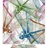 Colored Dragonflies Shower Curtains Waterproof Bath Curtain For Modern Bathroom Decor