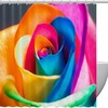 Colored Gradient Watercolor Roses Unique Shower Curtain