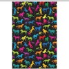 Colored Horses Bath Shower Curtain Made Of Waterproof Fabrics For Equestrian And Animal Lovers