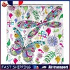 Colorful 3D Dragonfly Print Shower Curtain For Bathroom Tub Set