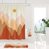 Colorful Abstract Mountain Boho Shower Curtain For Relaxing Bathroom Decor
