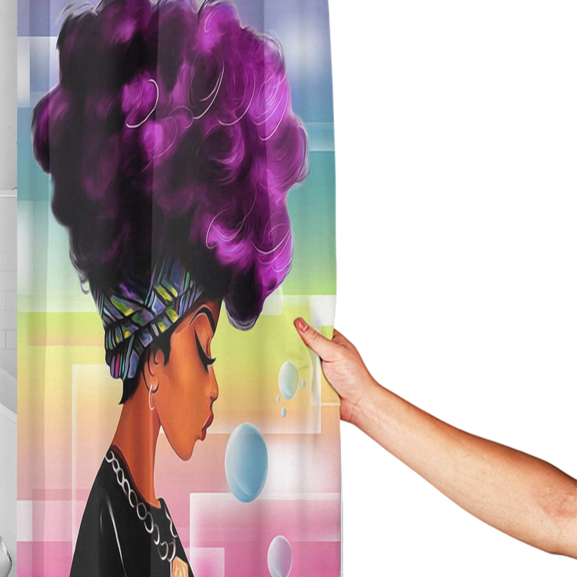Colorful African American Stall Shower Curtain - Image 3