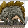 Colorful And Cute Dinosaur Shower Curtain Made With High-Quality Fabric For Durable Use