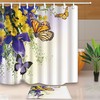 Colorful And Delicate Butterfly Shower Curtain For Spring Bathroom Decor