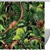 Colorful And Vibrant Dinosaur Shower Curtain With A Durable Fabric For A Long-Lasting Bathroom Decor