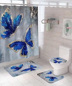 Colorful And Vibrant Shower Curtains With Butterfly Designs - Perfect For Fun Bathroom Decor