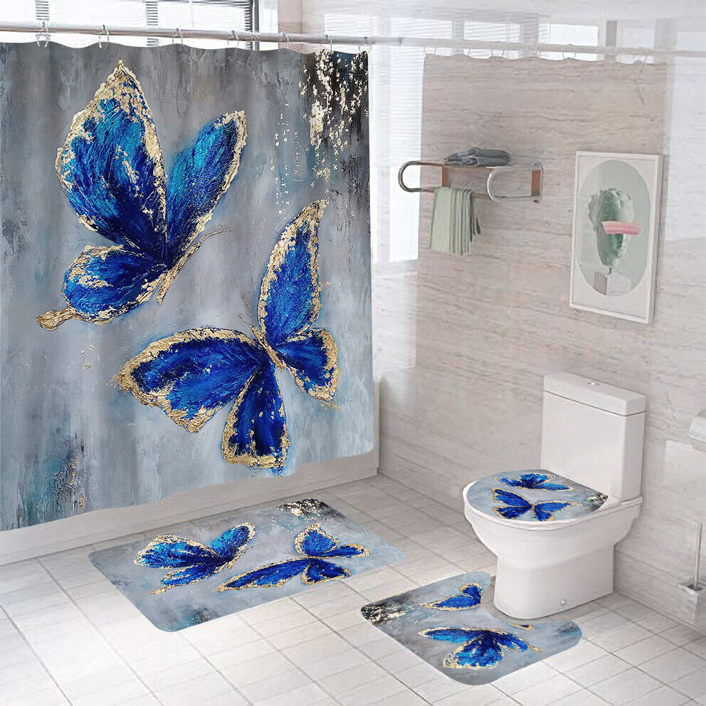 Colorful And Vibrant Shower Curtains With Butterfly Designs - Perfect For Fun Bathroom Decor