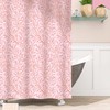 Colorful Art Nouveau Pink William Morris Botanical Shower Curtain for Boho Bathroom 