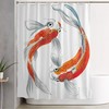 Colorful Asian Koi Fishes Japanese Animals Wildlife Orange Shower Curtain 