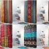 Colorful Batik Stripe Bohemian Shower Curtain For Bathroom Decor