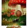 Colorful Big Mushroom House Shower Curtain For Bathroom Decor