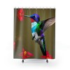 Colorful Birds Hummingbird Shower Curtain For Bathroom Decor