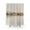 Colorful Birds In A Row Shower Curtain - Bird Lover'S Special Gift With Nature-Inspired Prints