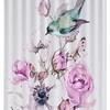 Colorful Birds and Petals Design Shower Curtain for a Fun and Whimsical Bathroom