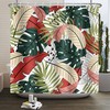 Colorful Bohemian Palm Leaf Shower Curtain with Modern Design for a Relaxing Bath Experience