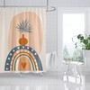 Colorful Bohemian Vase Palm Leaves Printed Shower Curtain For Bathroom Decor