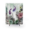Colorful Boho Shower Curtain with Koi Fish Print for Artistic Bathroom Decor