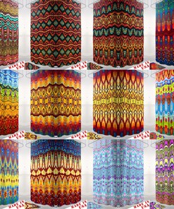 Colorful Boho Shower Curtain with Rainbow Stripes, 72x72 - Shower Curtain Designs