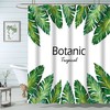 Colorful Botanic Leaf Waterproof Shower Curtain 