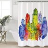 Colorful Botanical Cactus Print Shower Curtain for Bathroom