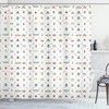 Colorful Bugs and Little Stars Pattern on Insects Shower Curtain for Cloth Fabric Bathroom Decors