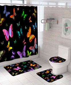 Colorful Butterflies Shower Curtain For Vibrant Bathroom Decor