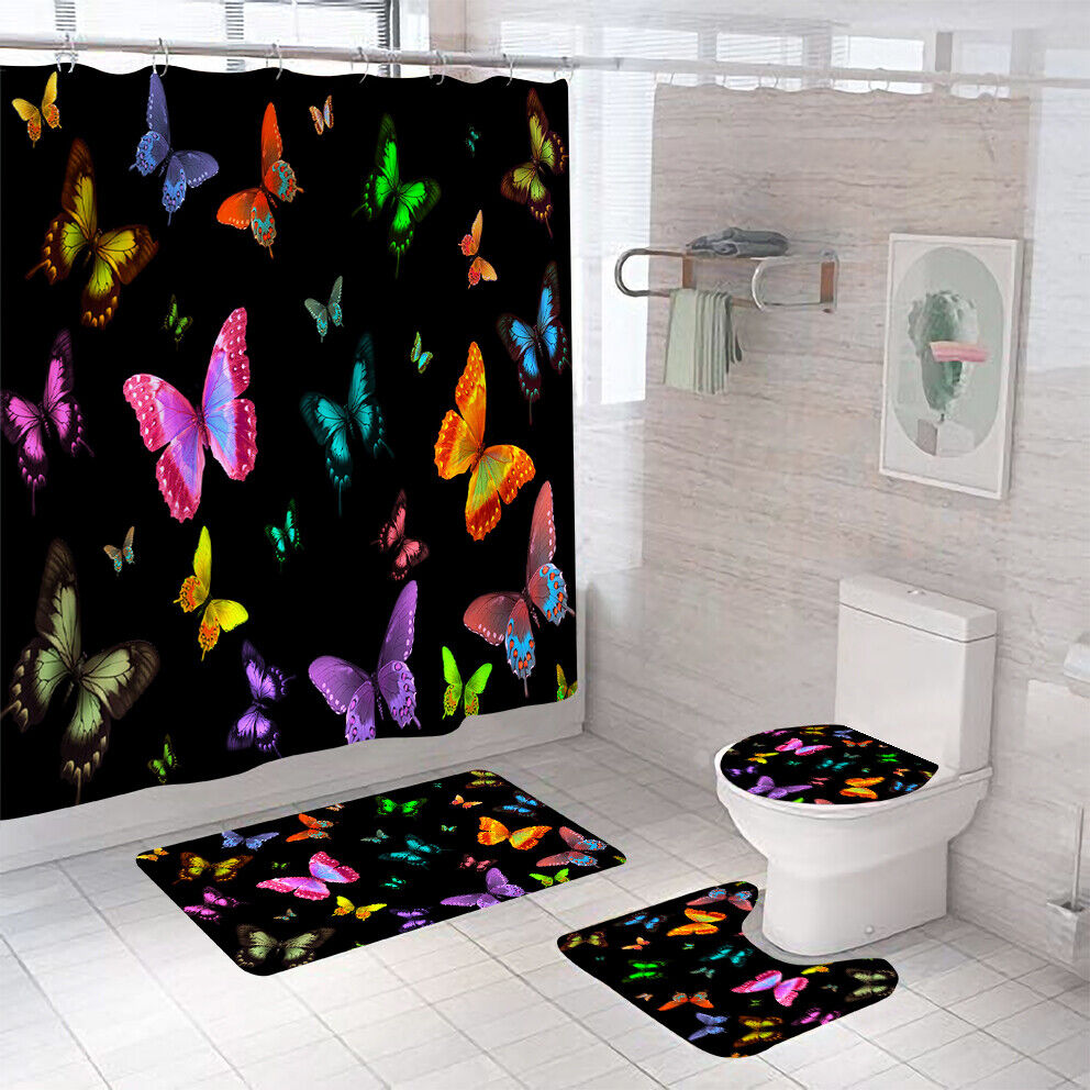 Colorful Butterflies Shower Curtain For Vibrant Bathroom Decor