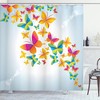 Colorful Butterflies Spring Summer Season Abstract Nature Shower Curtain