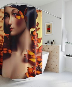 Colorful Butterfly Shower Curtain, Bathroom Accessories For Her