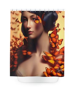 Colorful Butterfly Shower Curtain, Bathroom Accessories For Her