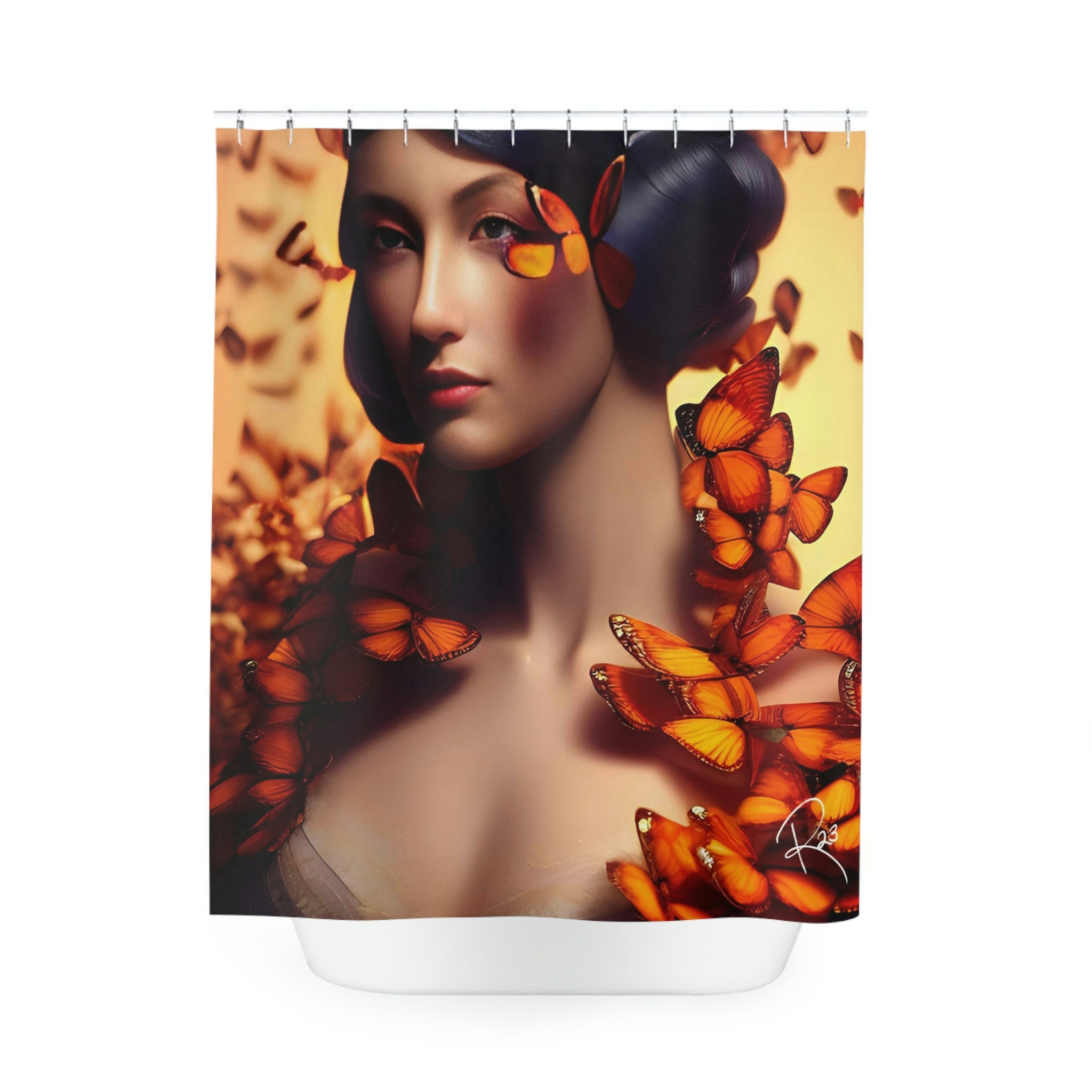 Colorful Butterfly Shower Curtain, Bathroom Accessories For Her