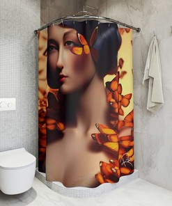 Colorful Butterfly Shower Curtain, Bathroom Accessories For Her