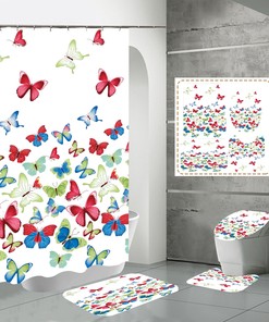 Colorful Butterfly Shower Curtain For Beautiful Bathroom Decor