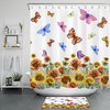 Colorful Butterfly Shower Curtain For Spring Bathroom Decor