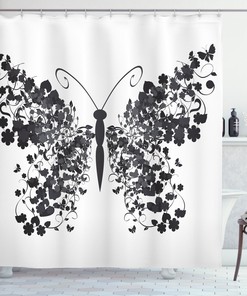 Colorful Butterfly Shower Curtain - Vibrant And Fun Bathroom Decor