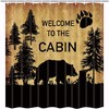 Colorful Cartoon Animal Dinosaur Kids Shower Curtain - Grey Mountain Forest Teal UFO Design Waterproof Fabric Bathroom
