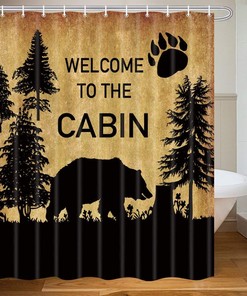 Colorful Cartoon Animal Dinosaur Kids Shower Curtain - Grey Mountain Forest Teal UFO Design Waterproof Fabric Bathroom