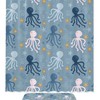 Colorful Cartoon Octopus Starfish Waterproof Shower Curtain For Beach Themed Bathroom Decor