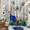 Colorful Cheetah Boho Pattern Fabric Shower Curtain