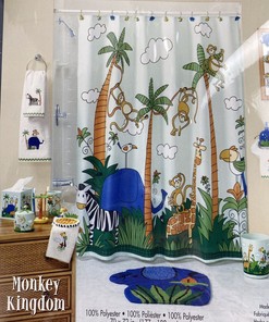 Colorful Cheetah Boho Pattern Fabric Shower Curtain