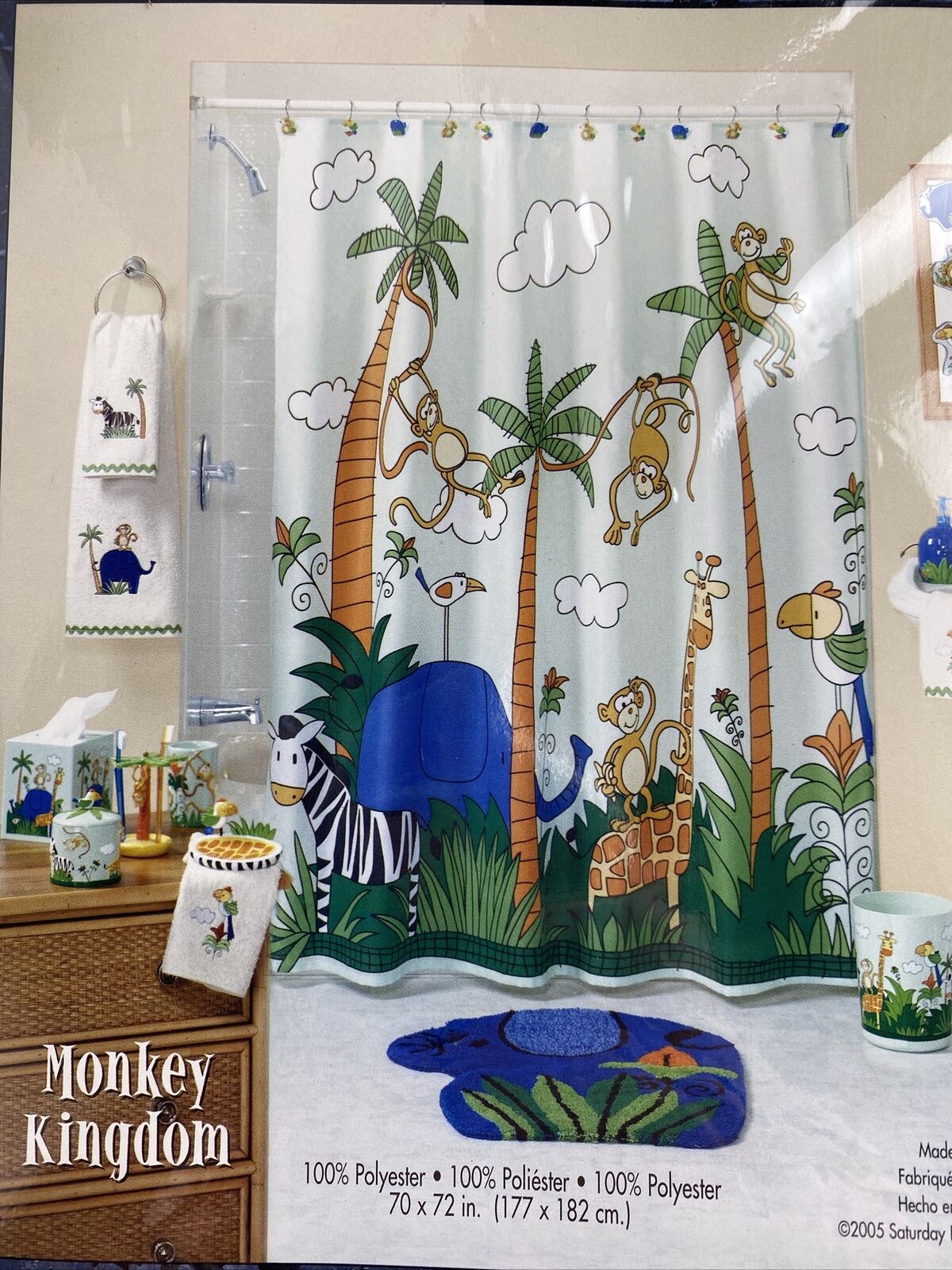 Colorful Cheetah Boho Pattern Fabric Shower Curtain