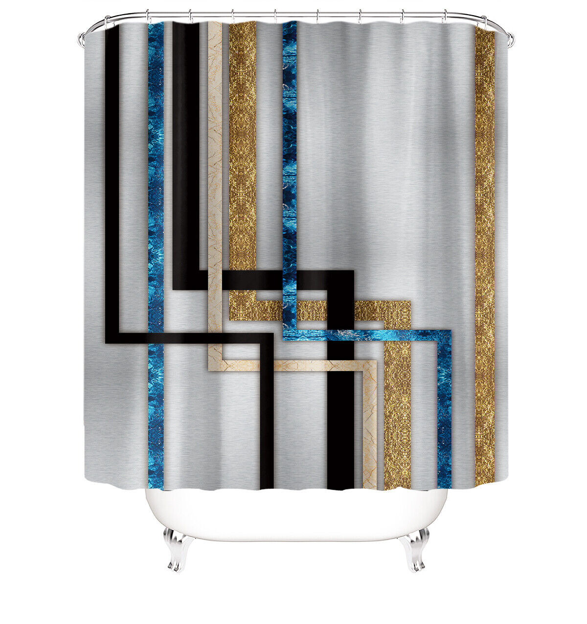 Colorful Contemporary Shower Curtain for Modern Bathrooms