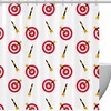 Colorful Darts Shower Curtain With Rustproof Hooks