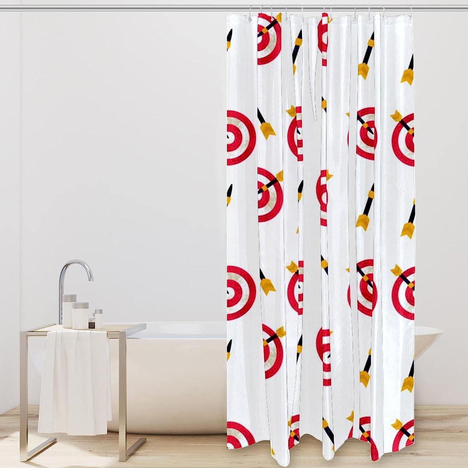 Colorful Darts Shower Curtain With Rustproof Hooks - Image 2