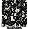 Colorful Deer and Snowflakes Merry Christmas Shower Curtain for Bathroom Decor